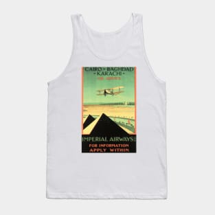 Imperial Airways Air Travel Cairo Baghdad Karachi Vintage British Airline Tank Top